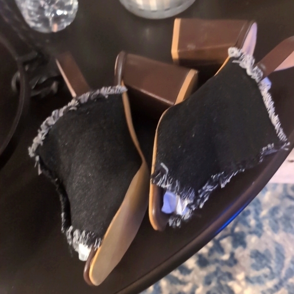 Nature Breeze Black jeans chunk heels Size 9 - Picture 11 of 13